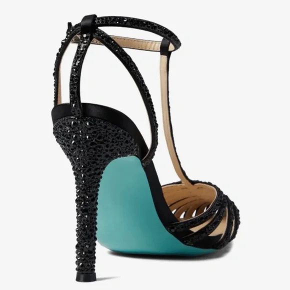 Betsey Johnson Diamond Crystal Strass Ali Pointed toe Heels - Picture 3 of 11